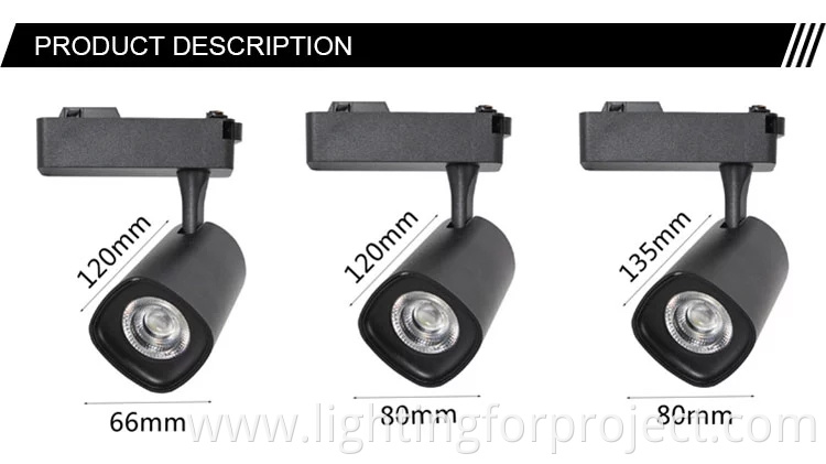 Wholesale track rail system 0-10V led track lights cob magnetic lighting track 20w for clothing shop